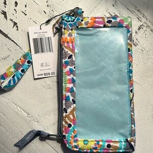 Vera Bradley RFID Tech Wristlet NWT Sunny Medallion